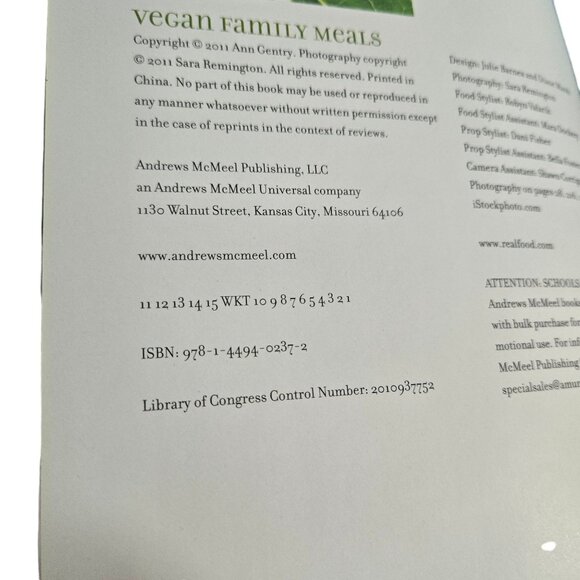 Vegan Family Meals Cookbook Real Food For Everyone By Ann Gentry - Picture 14 of 15